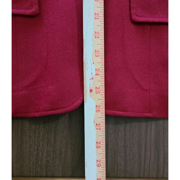 Pendleton Women's 100% Virgin Wool Skirt Blazer Set Maroon Red Vtg Size 12 - Picture 14 of 14